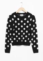 Other Stories Cropped Crew Neck Sweater - Black