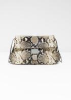 Other Stories Small Leather Fold-over Bag - Beige