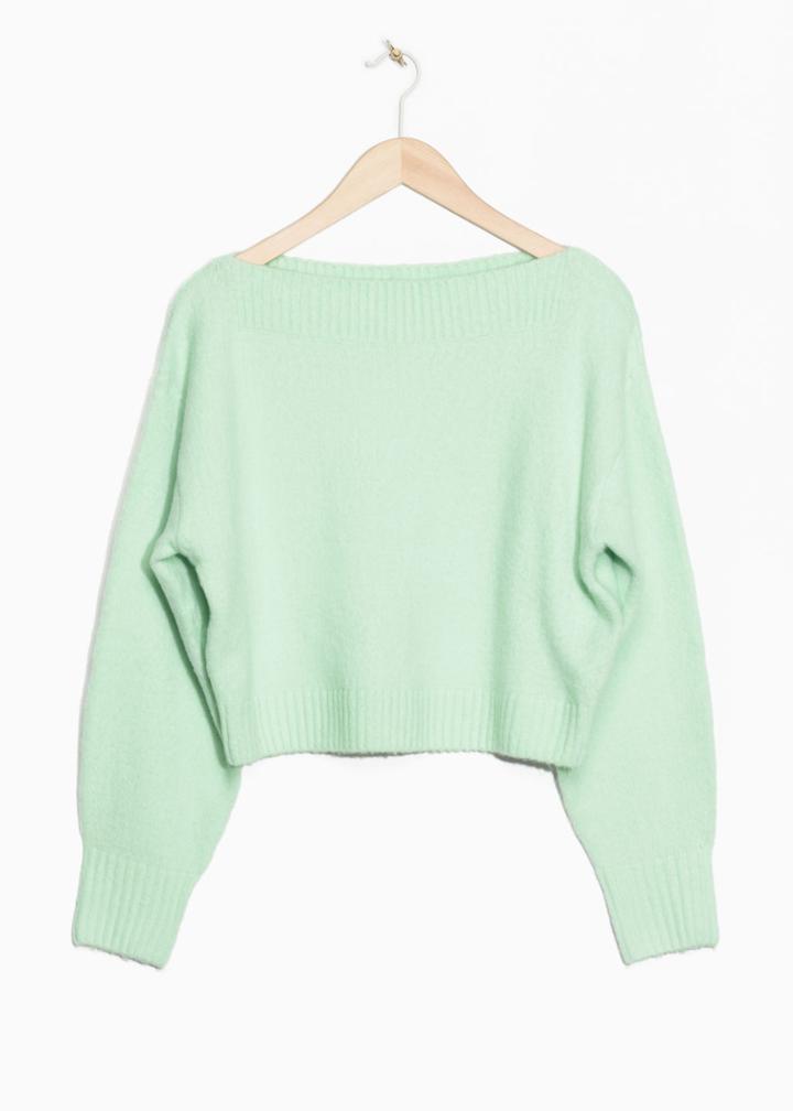 Other Stories Bishop Sleeve Sweater - Green