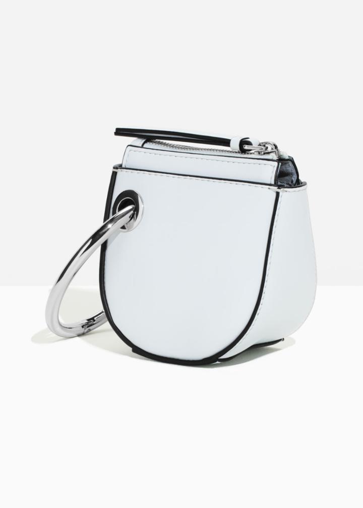 Other Stories Leather Saddle Clutch - Blue