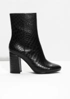 Other Stories Croco Embossed Boots