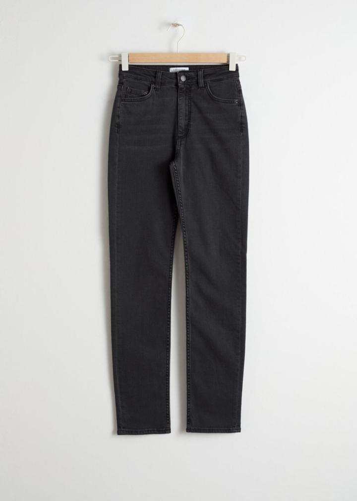 Other Stories Straight Slim Jeans - Grey