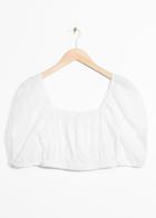 Other Stories Voluminous Crop Blouse - White