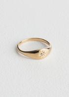 Other Stories Star Embossed Ring - Gold