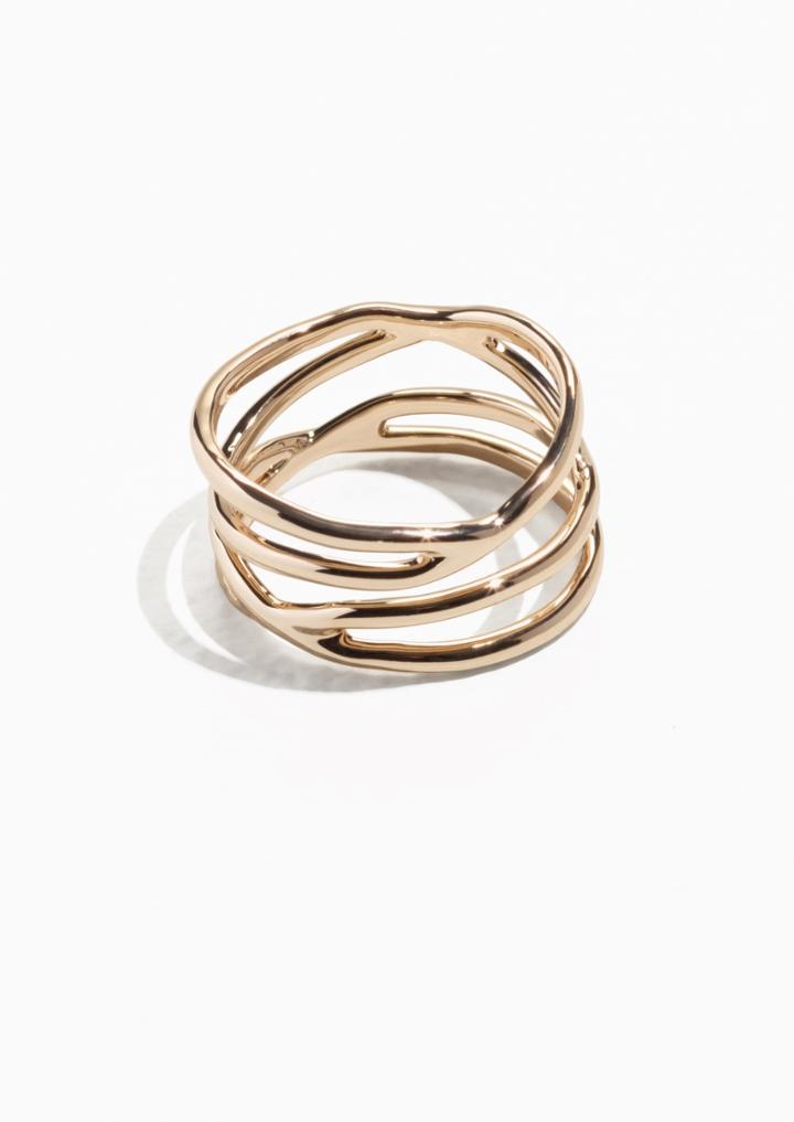 Other Stories Stacked Gold Ring