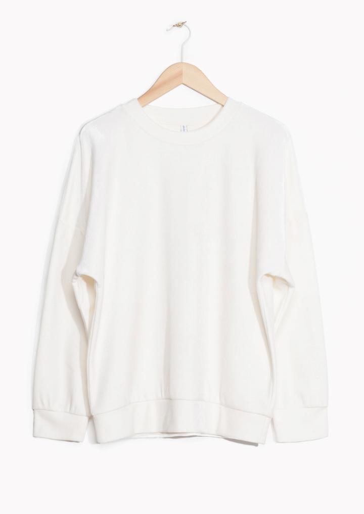 Other Stories Velvet Sweatshirt