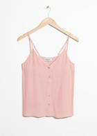 Other Stories Buttoned Placket Tank Top - Orange