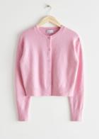 Other Stories Button Up Knit Cardigan - Pink