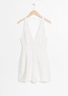 Other Stories Plungling Linen Romper - White