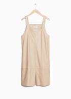 Other Stories Leather Dress - Beige