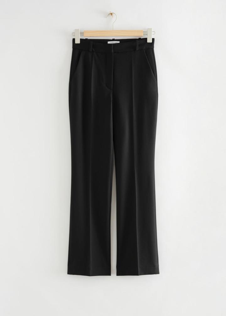 Other Stories High Waist Slim Leg Trousers - Black