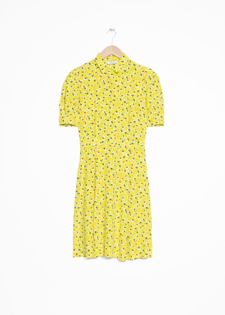 Other Stories Fit And Flare Dress - Yellow