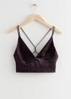 Other Stories Strappy Criss-cross Crop Top - Brown