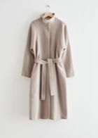 Other Stories Belted Wool Coat - Beige