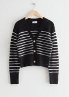 Other Stories Gold Button Cardigan - Black