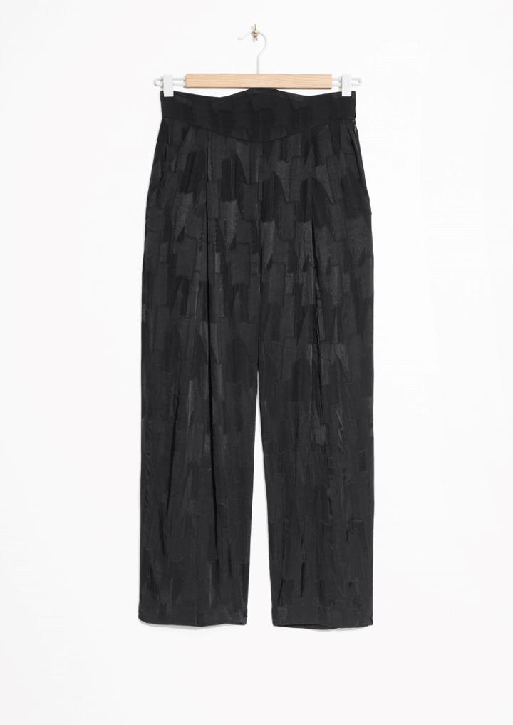 Other Stories High Waisted Satin Trousers