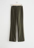 Other Stories Soft Flare Trousers - Green