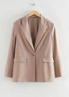 Other Stories Single-breasted Tailored Blazer - Beige