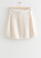 Other Stories Boucl Knit Mini Skirt - White