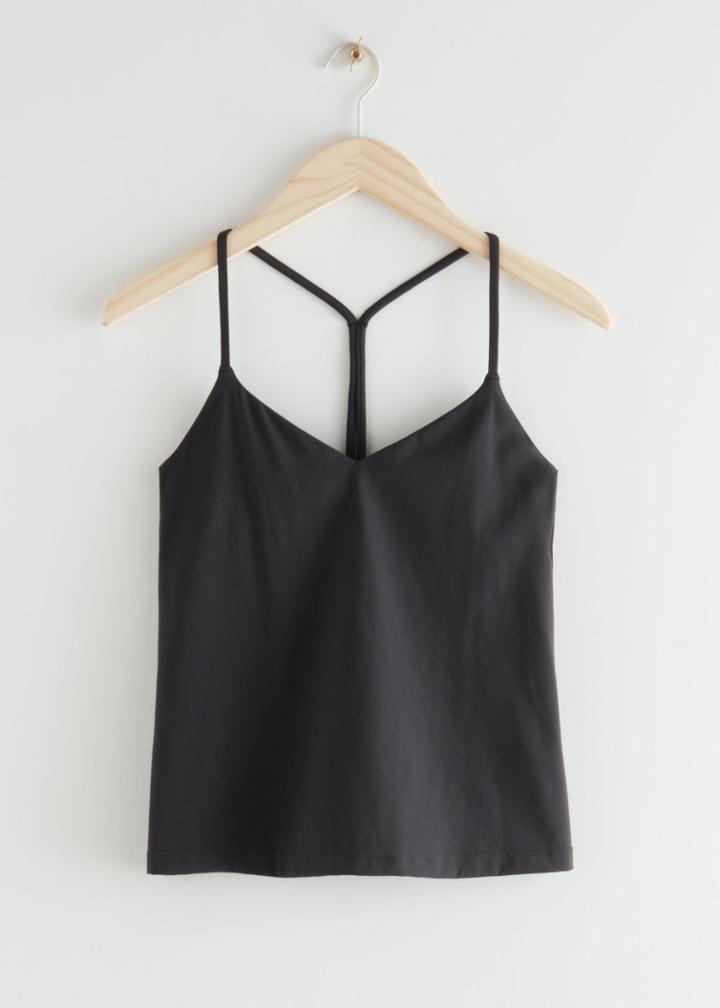 Other Stories Quick-dry Yoga Top - Black