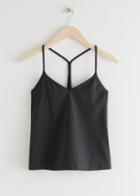 Other Stories Quick-dry Yoga Top - Black