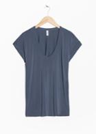 Other Stories Cupro Top - Blue