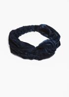 Other Stories Plush Velvet Headband - Blue