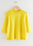 Other Stories Boxy Alpaca Knit T-shirt - Yellow