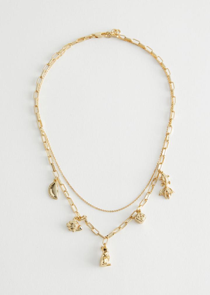 Other Stories Lucky Charm Necklace - Gold
