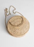 Other Stories Woven Straw Crossbody Bag - Beige