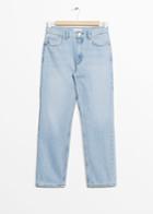 Other Stories Straight Fit Light Wash Jeans - Blue