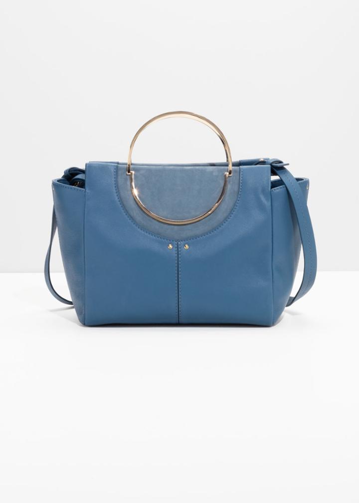 Other Stories Metal Handle Bag - Blue