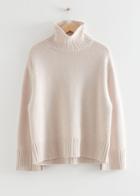 Other Stories Cashmere Turtleneck Sweater - White