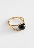 Other Stories Sphere Wire Ring - Black