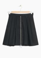 Other Stories Flowery Pleats Skirt - Black