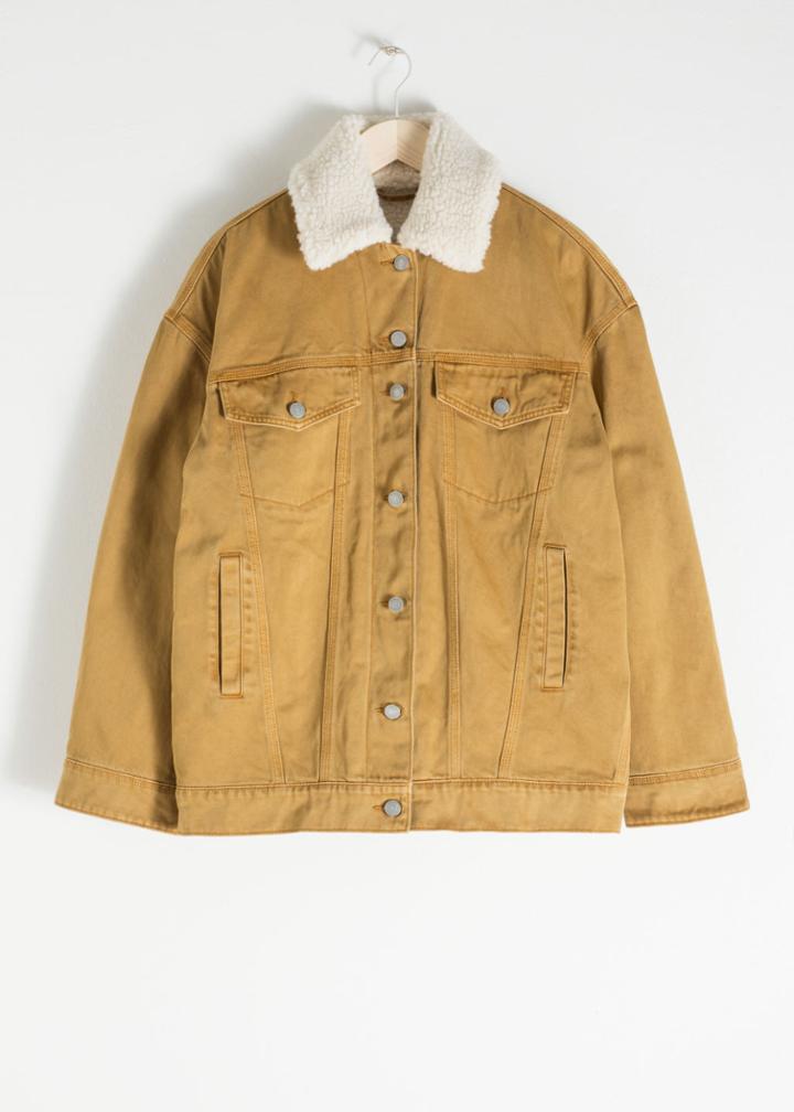 Other Stories Organic Cotton Denim Jacket - Yellow