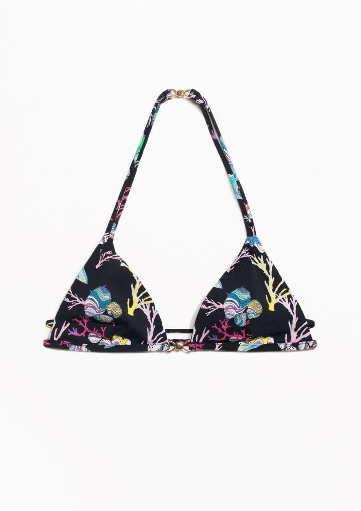 Other Stories Coral Reef Triangle Bikini Top