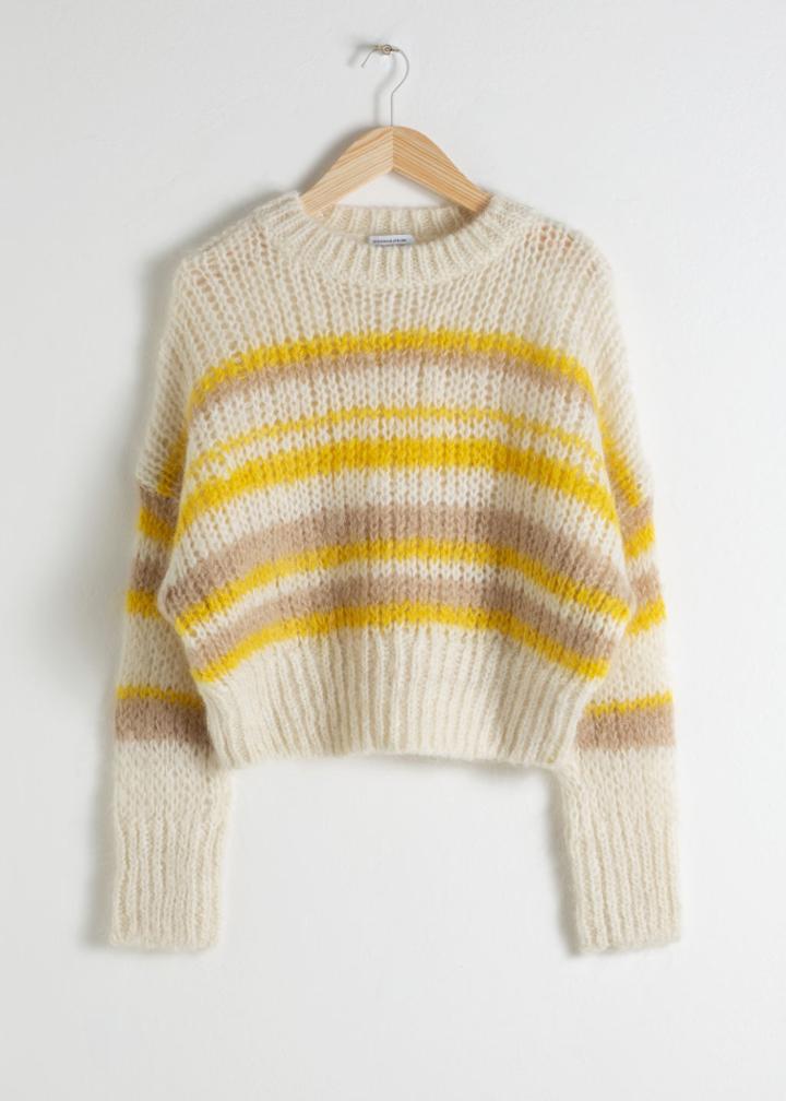 Other Stories Wool Blend Chunky Knit Sweater - White