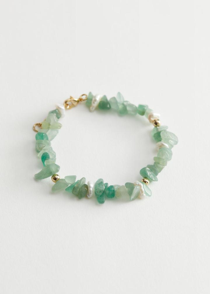 Other Stories Gemstone Bracelet - Green