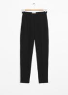 Other Stories Grosgrain Side Panel Trousers - Black