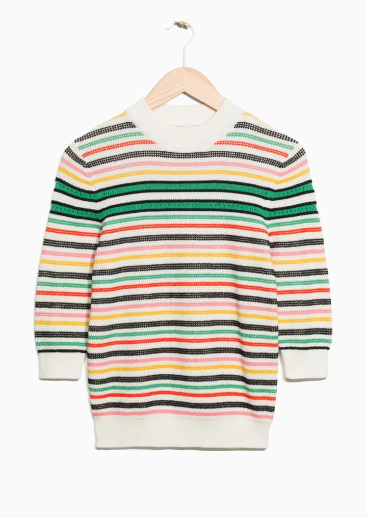 Other Stories Organic Cotton Multi-stripe Sweater
