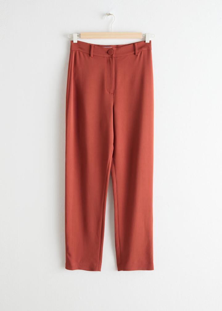 Other Stories Tapered Stretch Trousers - Orange