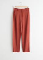 Other Stories Tapered Stretch Trousers - Orange