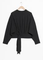 Other Stories Side Tie Top - Black