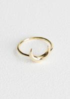 Other Stories Crescent Charm Ring - Gold