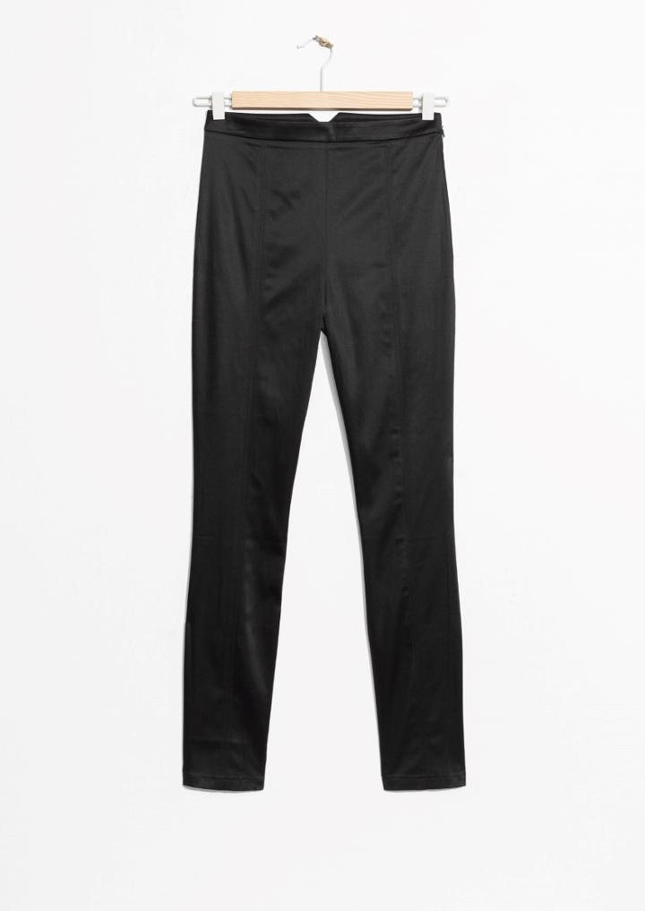 Other Stories High Waist Satin Trousers