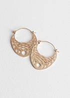 Other Stories Cutout Wreath Hoops - Gold