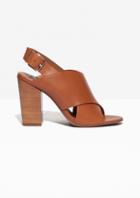 Other Stories Criss-cross Heeled Leather Sandals