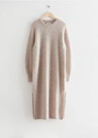 Other Stories Oversized Knitted Midi Dress - Brown