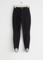 Other Stories Stirrup Corduroy Stretch Trousers - Black